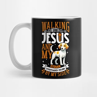 Jesus and dog - Istrian Shorthaired Hound Mug